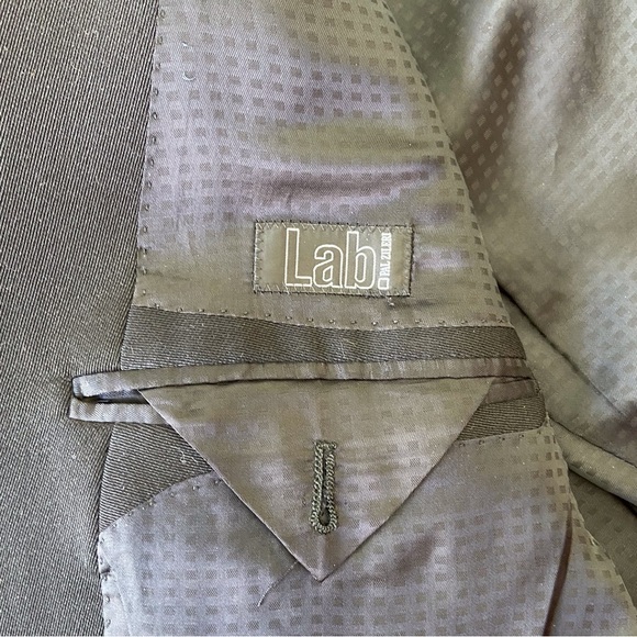 Pal zileri Lab black blazer slim fit wool blend bi-material shinny sleeve siz 54 - Picture 6 of 16